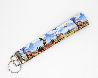 Dinosaur Keychain Key Fob Wristlet