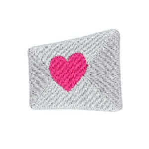 Love Letter Herz Umschlag Aufbügler Gestickter Aufnäher