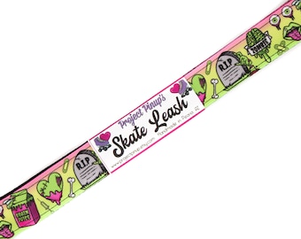 Zombie Love Roller Skate Leash with D Rings - Adjustable - Yoga Mat Strap - Skateboard Sling - Artist Sonch Curiosities