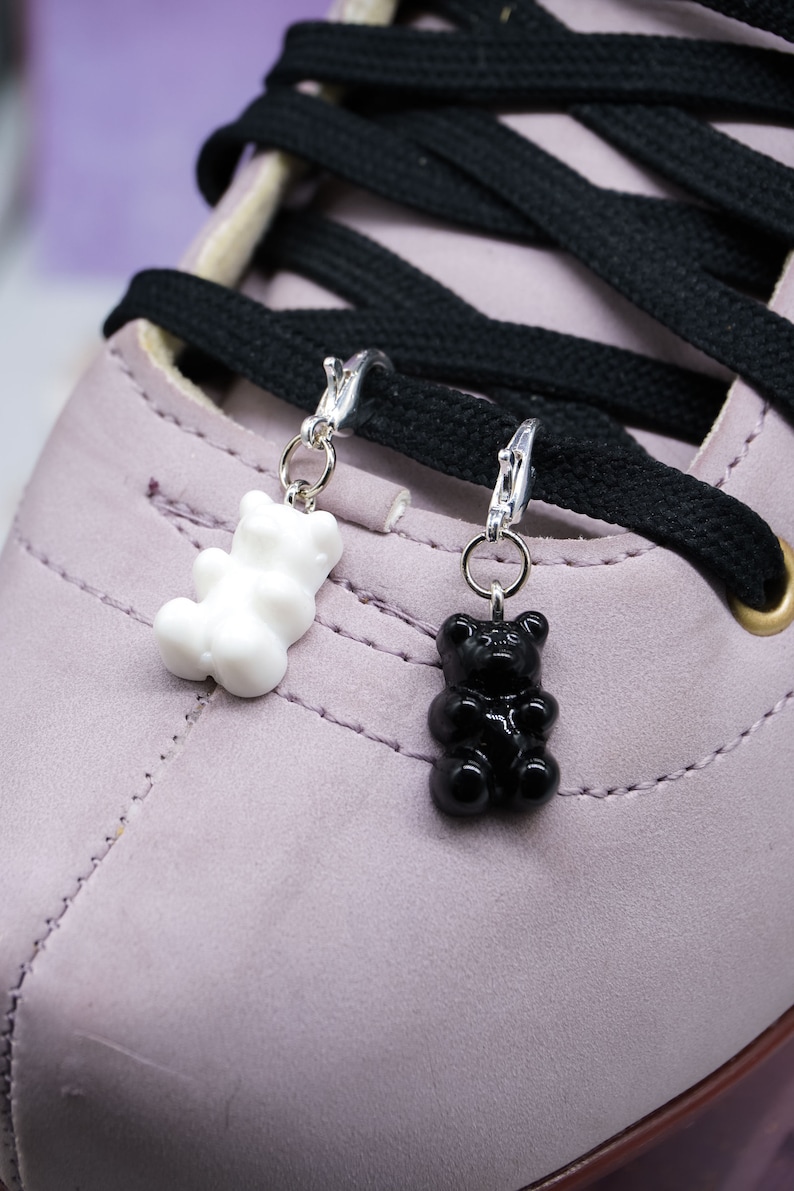 Small Gummy Bear Resin Skate Charm Available in Multiple Colors Shoe Charms Zipper Pulls Bag Charm image 2