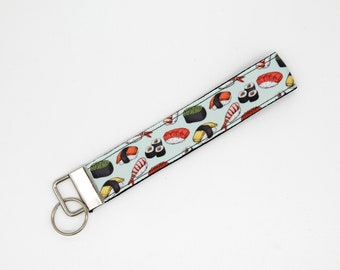 Sushi Keychain Key Fob Wristlet