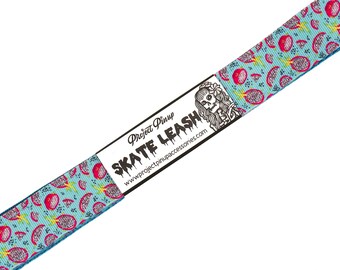 Dragon Fruit Teal Adjustable Roller Skate Leash