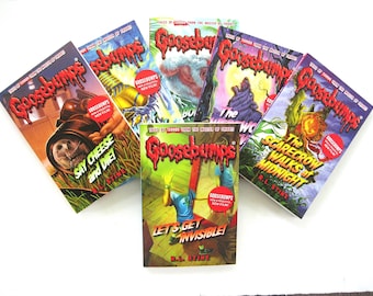 Goosebumps set of 6 books, paperbacks, as new condition