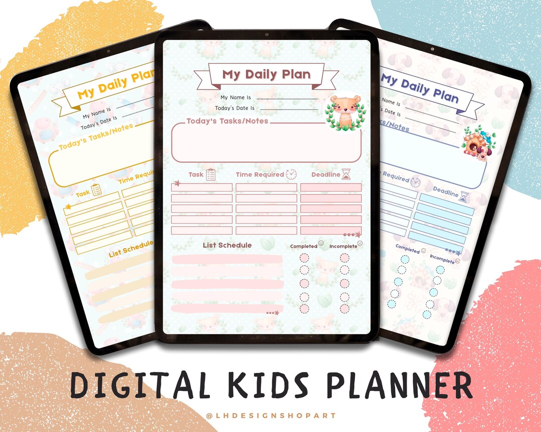 Digital Kids Planner Printable | Planner for Kids | Kids Activity ...