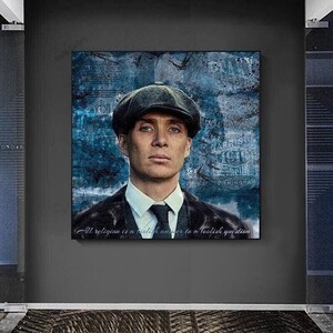 The Shelby Boss: Thomas Shelby Portrait Painting from Peaky Blinders