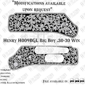 Rifle Scroll Vector: Laser Engraving Design (SVG, AI, EPS Digital Download