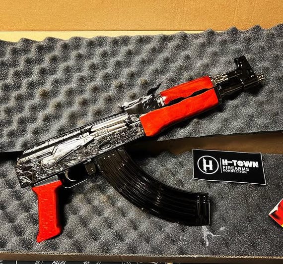 Draco AK47 Scroll Engraving Design: Laser Ready Vector (digital