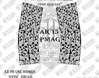 Duramag 30 Round Engraving File | Scroll Pattern Wrap | Laser Ready Svg Png Ai EPS