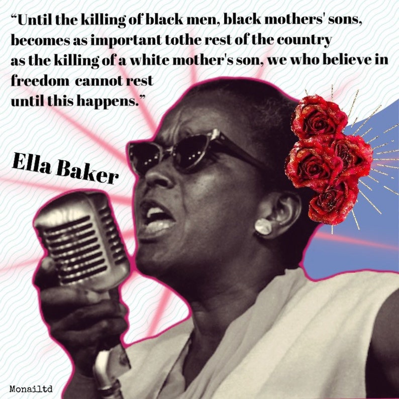 Collage Art Ella Baker Tote Bag Etsy