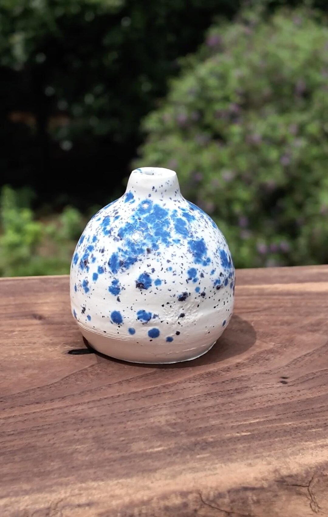White and Blue Bud Vase - Etsy
