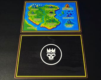 Dice Wars Holographic Collector’s World Map – Special Edition Fantasy Map of the Dicelands – Premium Foil TCG Accessory + Non-Holo Option