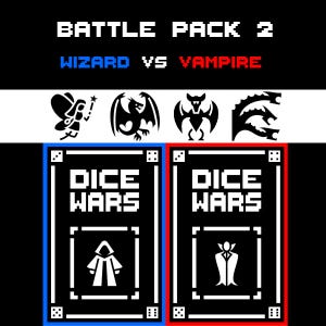 2 Player Dice Card Game – Wizards vs Vampires – Battle Pack 2 – Strategy TCG – Blue vs Red – 48 Cards (24 Cards Per Deck)