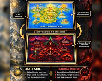Dice Wars Holografische Licht-/Schattenweltkarte – Fantasy-Sonderedition der Würfellande – Premium-Folien-TCG-Zubehör + Nicht-Holo-Option