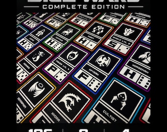 Dice Wars Complete Edition / Choose Your Battle Pack – 2–8 Player Strategy Dice Card Game – 8 Prebuilt Decks – TCG – 192 Cards + 16 Dice
