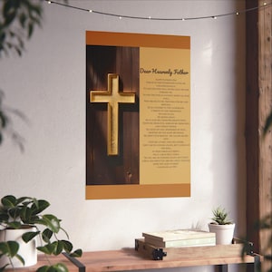 Elegant Religious Wall Art Poster, Faith Decor, Christian Home Decor, Wall Print, Inspirational Gift, Matte Vertical Prints