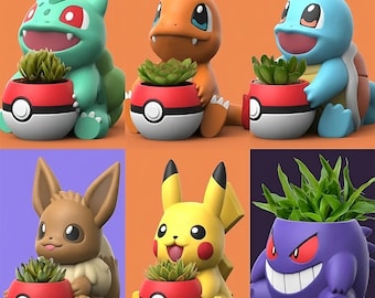 Vaso per piante Pocket Monster - Decorazione per ufficio con fiori e piante grasse