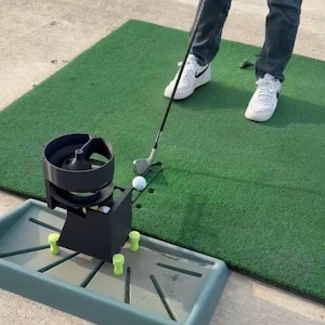 Automatic golf pro dispenser With funnel |  Indoor/Outdoor Ball Auto Feeder for Practice