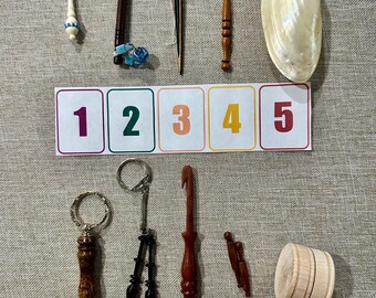 Bobbin lace tools from an Estate, new/used, mostly one of a kind. From 6.50-11.50 each. Rare Finds.