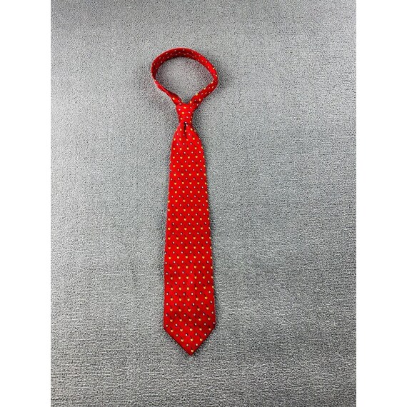 Vintage Palais des Doges Tie Men Red Silk Geometric Classic Italy Made Formal