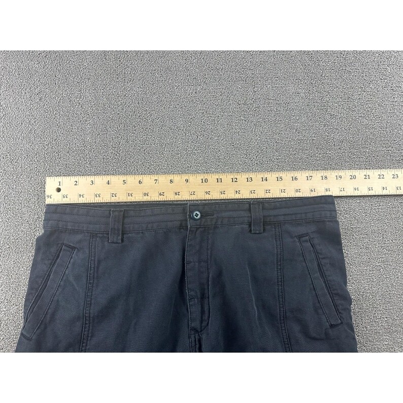 Y2K Tommy Bahama-cargoshort heren 36 grijs ontspannen katoenmix Tencel-katoen utility afbeelding 5