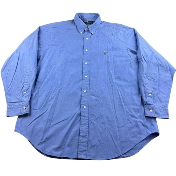 ralph lauren yarmouth dress shirt Ralph Lauren YARMOUTH Long Sleeve Button-Down Striped Shirt, Men's M Size cotton white type Vintage Second Hand vintage-clothing-store-jam