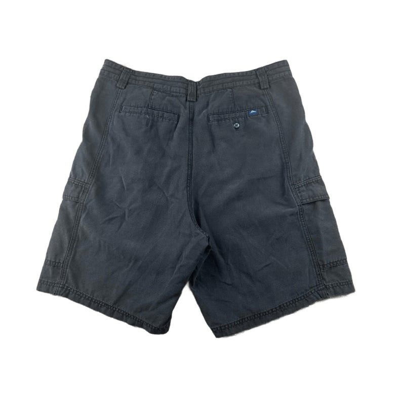 Y2K Tommy Bahama-cargoshort heren 36 grijs ontspannen katoenmix Tencel-katoen utility afbeelding 2