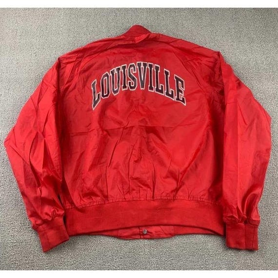 Vintage Chalk Line Louisville Cardinals Bomber Jacket Men M Red