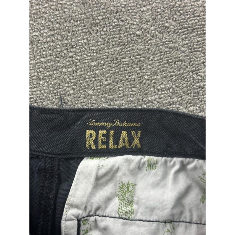 Y2K Tommy Bahama-cargoshort heren 36 grijs ontspannen katoenmix Tencel-katoen utility afbeelding 3