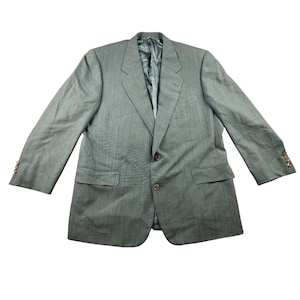 Completo da uomo vintage Hickey Freeman, taglia 46R W40, a quadri verdi, 2 bottoni, elegante, per lavoro.