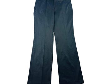 Pantaloni vintage Lauren Ralph Lauren Adelle da donna, taglia 12, neri, a vita media, modello dritto, stile ufficio.