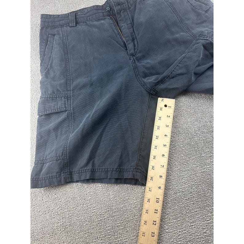 Y2K Tommy Bahama-cargoshort heren 36 grijs ontspannen katoenmix Tencel-katoen utility afbeelding 7