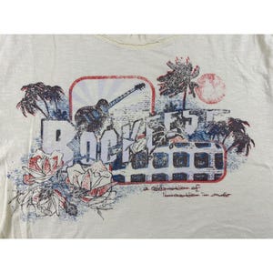 Vintage Buffalo David Bitton T-Shirt Men L Cream Short Sleeve Grunge Rockfest image 5