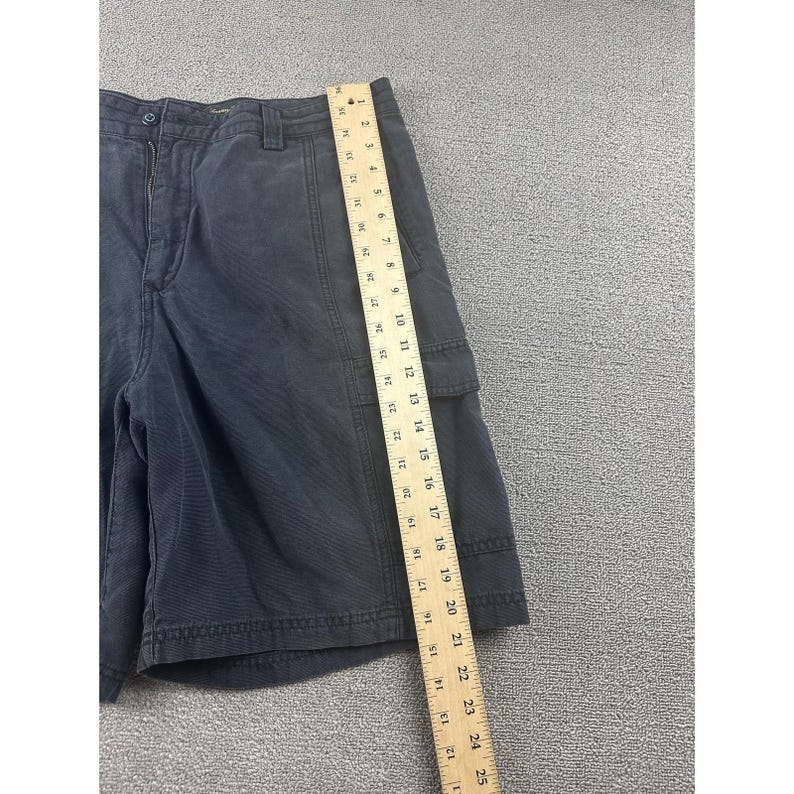 Y2K Tommy Bahama-cargoshort heren 36 grijs ontspannen katoenmix Tencel-katoen utility afbeelding 6
