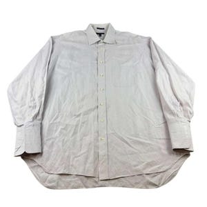 80's 2 ply cotton dress shirt BLACK BROWN 1826 80s 2-Pky L/S Dress Shirt
