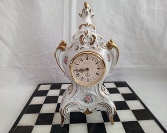 Sandizell Dresden Etsy - unavailable is item This ヴィンテージマントル時計　フローラル アンティーク雑貨