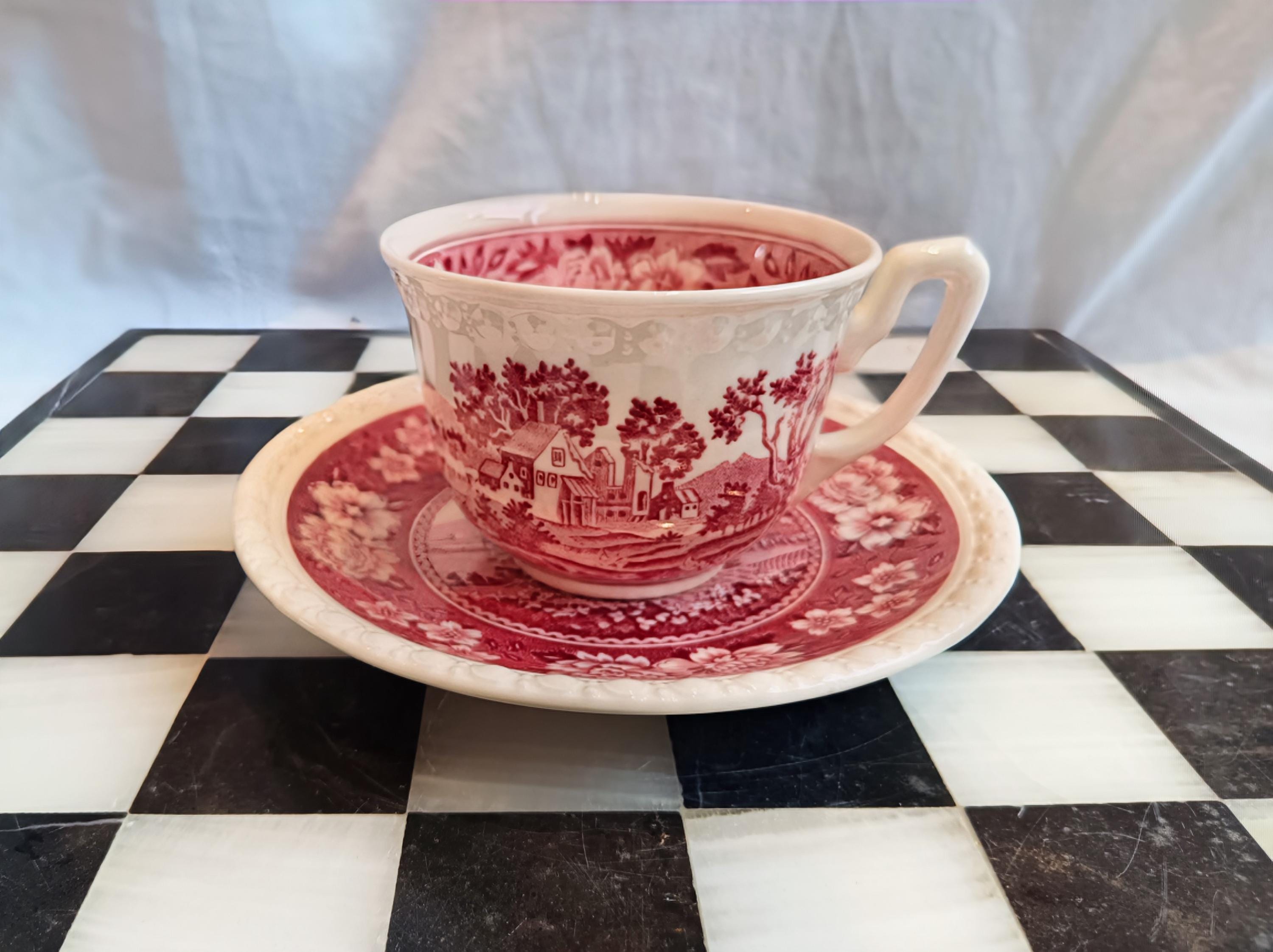3セット　ビレロイ&ボッホ　スープカップ　ソーサー付　花　赤　Rusticana Villeroy and Boch Rusticana Set - Etsy