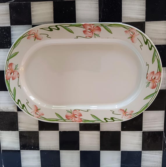 Villeroy & Boch Miami Serviceplatte – Elegantes Vitro-Porzellan mit floralem Design Vintage