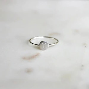 Aries Zodiac Ring | Sterling Silver | Handmade Minimalist Jewelry