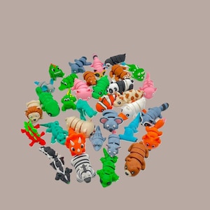 Articulated Fidget Animals - 3D Printed Mini Pets for Stress & Focus  Pocket-Sized Desk Toys for All Ages