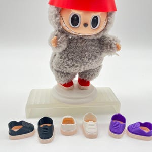 Labubu Shoes –  Classic every day look for Macaron & Have a Seat – Footwear for Display / Posing - Custom Sneakers - custom color uppers