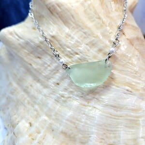 Sea Glass Anklet Bracelet/Stainless Steel Chain/Genuine Sea Glass/Beach Jewelry