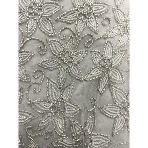Vintage 80er Jahre Adrianna Pall Seide Perlen Blumen Top Sz 8 Abendgarderobe Glamour Bild 2