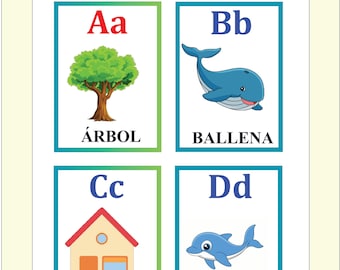 Spanish Alphabet Bundle | Flashcards + Activity Pack | Ages 5–9 | PDF Printables