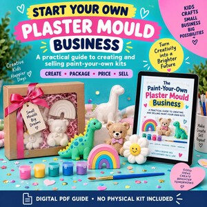 Plaster Mould Business Bundle: Ebook, Plan, 40 Packaging Ideas and Gift Card Insert Designs | 4 Digital Files