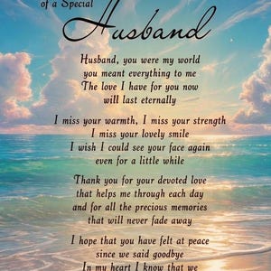 In Loving Memory Husband Poem: Cherishing Love and Loss Until We Meet Again