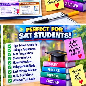 SAT Math & English Cheat Sheet Bundle | Study Guide (Digital Download) image 4