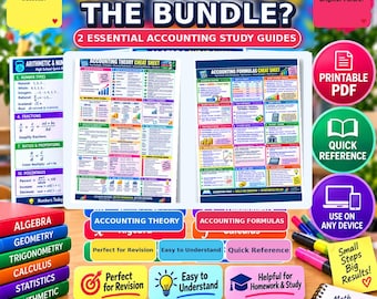 Accounting Study Guide Bundle | Quick Reference Sheets (Digital PDF)