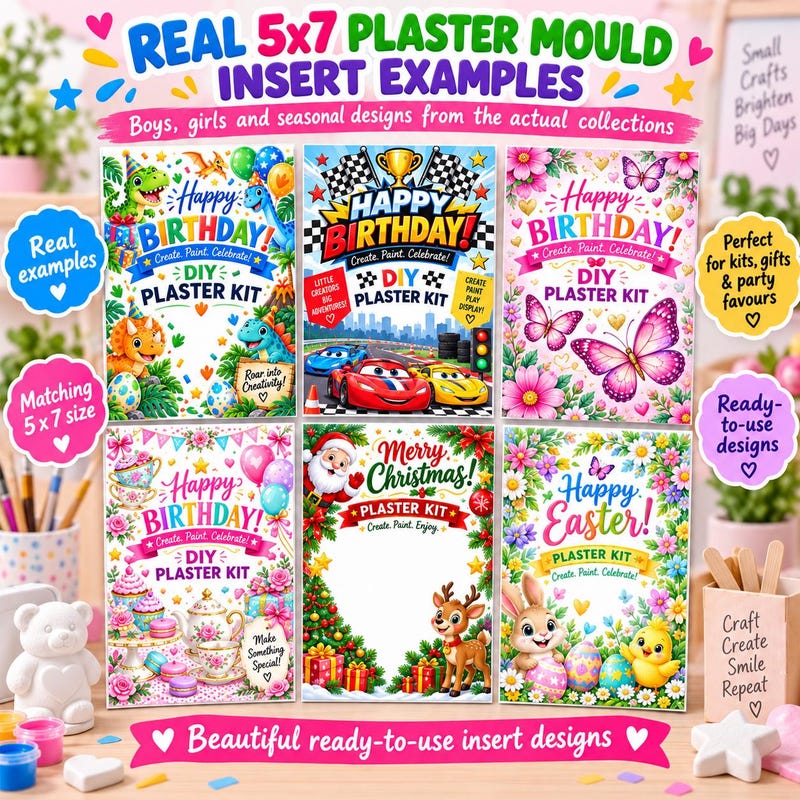 Birthday Plaster Coloring - Etsy