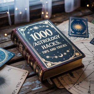 E-book con 1000 trucchi, suggerimenti e trucchi su Tarocchi e Astrologia/Guida esperta per letture e temi astrali. Download digitale istantaneo da Etsy.