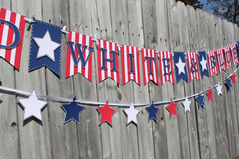 Red white and blue banner